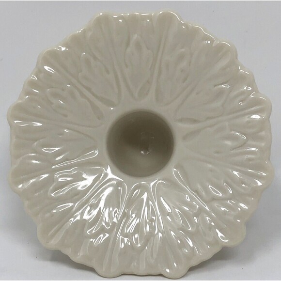 Lenox Woodland Collection Candlestick Holders VTG Ivory Embossed Elegant USA - Picture 4 of 12